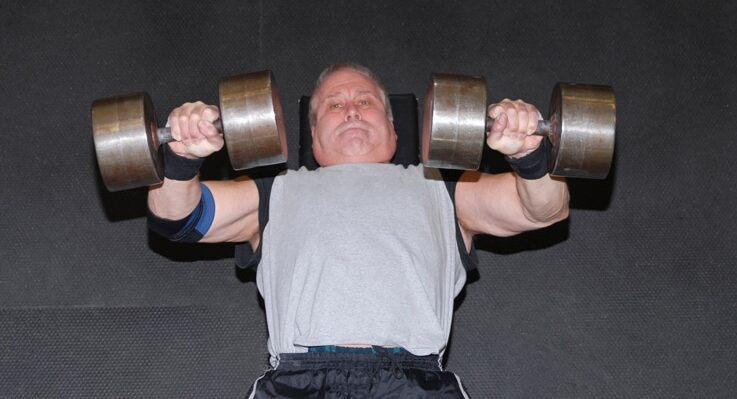 bedste styrketræningsøvelser - Decline Dumbell Press