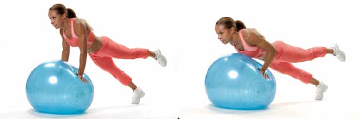 Hjemmetræningsprogram-push-up på bold