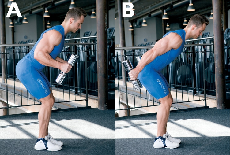 triceps program - dumbell kick-back