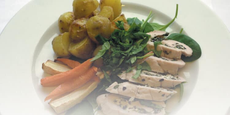 hvidvinsdampede kalkunrulle