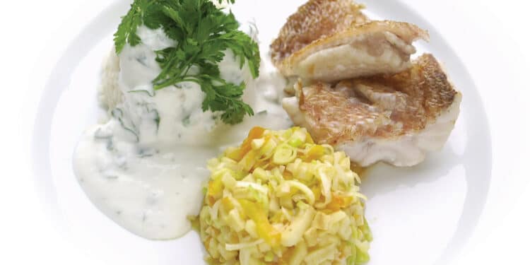 rødfisk med urter