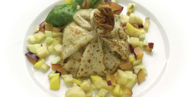 Pandekage med frugt