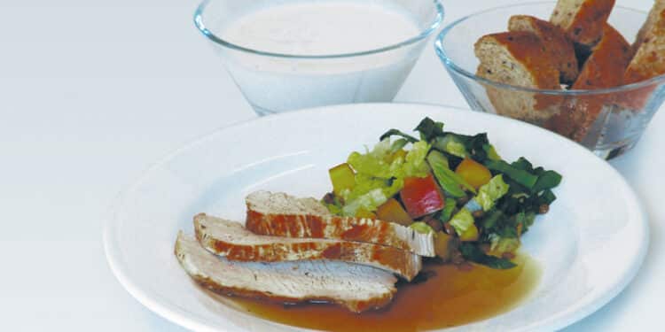 kalkunbryst og lun linsesalt