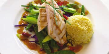 kyllingebryst med sesam appelsinsauce