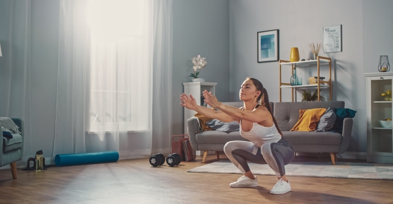 styrketræning hjemme -squat
