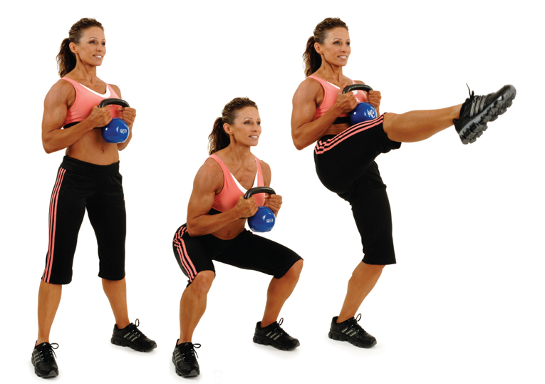 Kettlebell træningsprogram - squat and kick